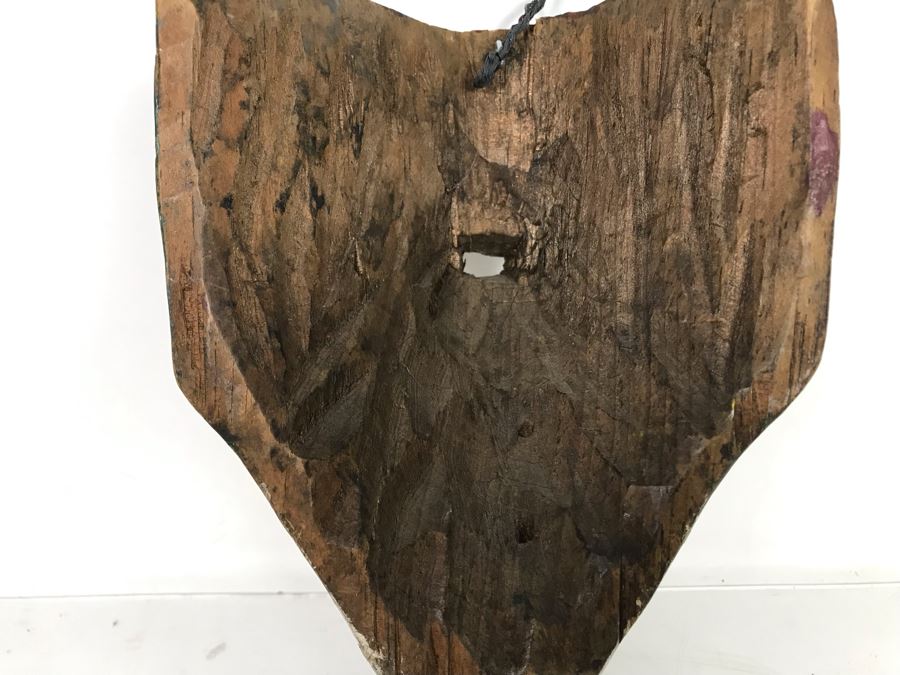 Vintage Hand Carved Hand Painted Mask 6'W X 9'H X 4.5'D [Photo 11]