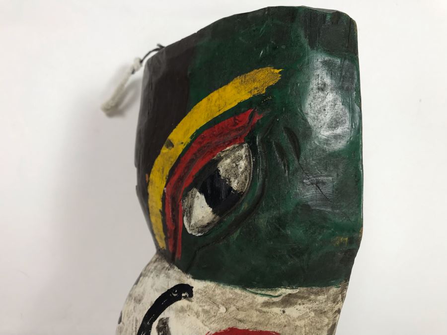 Vintage Hand Carved Hand Painted Mask 6'W X 9'H X 4.5'D [Photo 9]