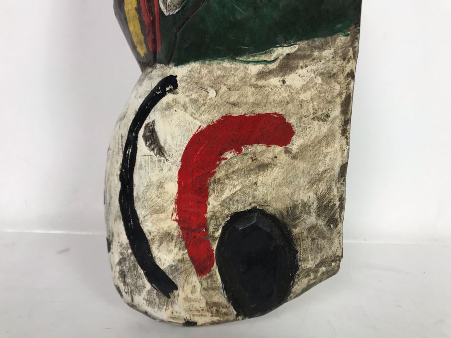 Vintage Hand Carved Hand Painted Mask 6'W X 9'H X 4.5'D [Photo 8]