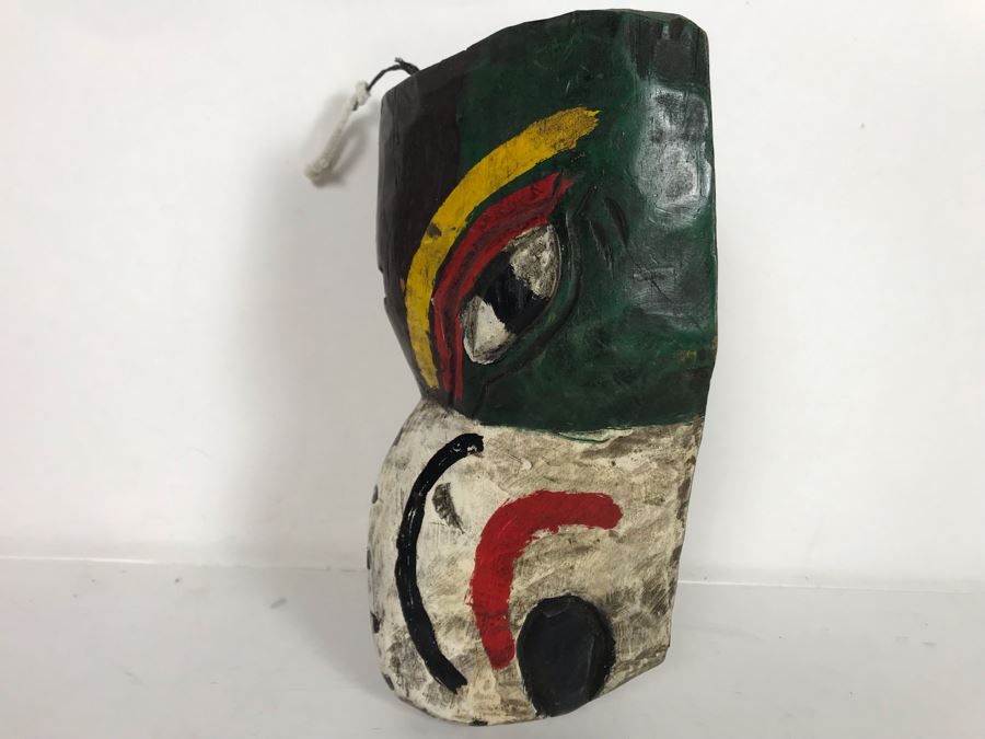 Vintage Hand Carved Hand Painted Mask 6'W X 9'H X 4.5'D [Photo 7]