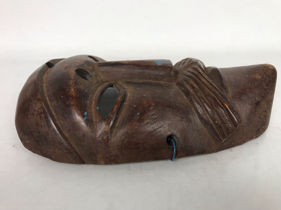 Vintage Hand Carved Wooden Mask 6'W X 8.5'H X 2'D [Photo 7]