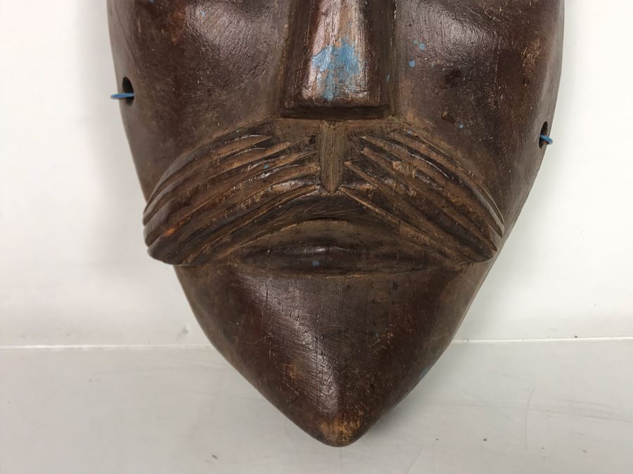 Vintage Hand Carved Wooden Mask 6'W X 8.5'H X 2'D [Photo 4]