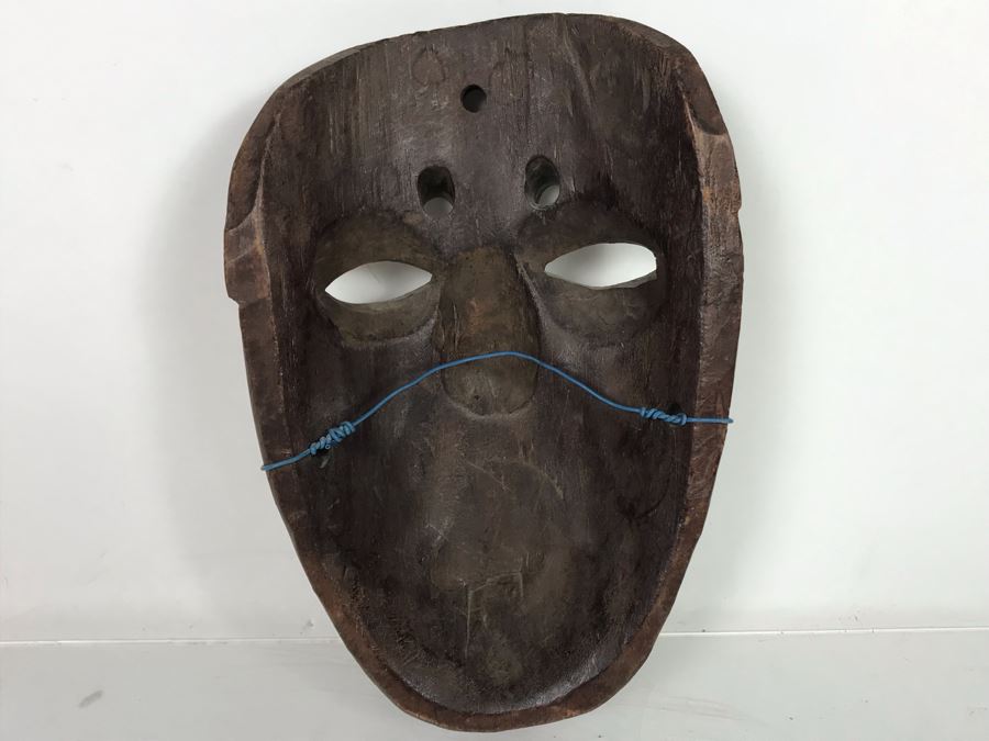 Vintage Hand Carved Wooden Mask 6'W X 8.5'H X 2'D [Photo 5]
