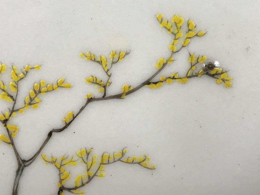 Vintage Signed Chinese Hand Painted Porcelain Tile 8'W X 11'H [Photo 12]