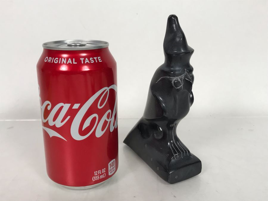 Vintage Carved Stone Egyptian Falcon Bird Sculpture Of God Horus 3.5'W X 1.5'D X 5.5'H [Photo 8]