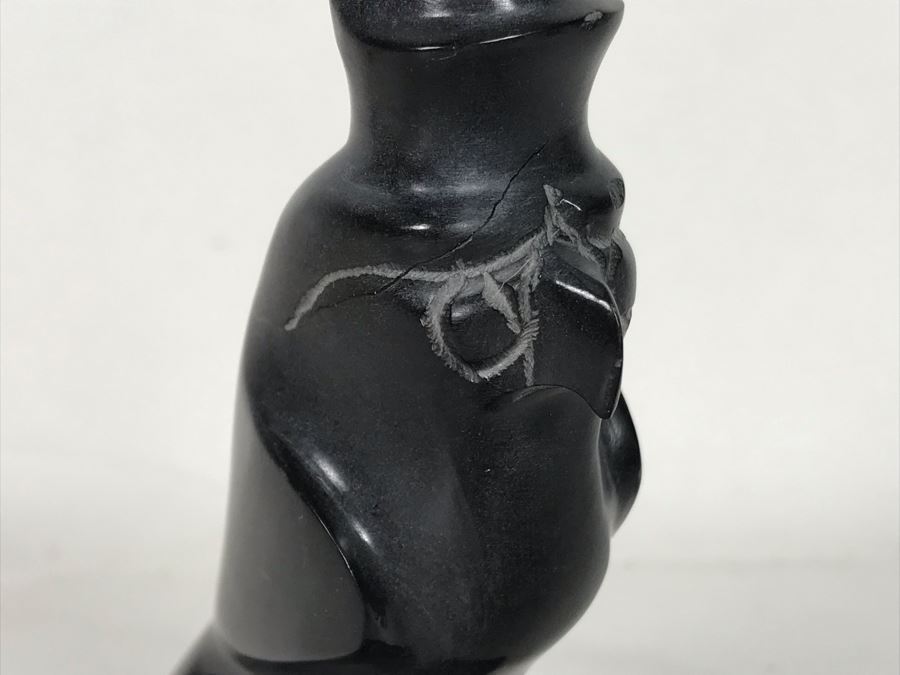 Vintage Carved Stone Egyptian Falcon Bird Sculpture Of God Horus 3.5'W X 1.5'D X 5.5'H [Photo 6]