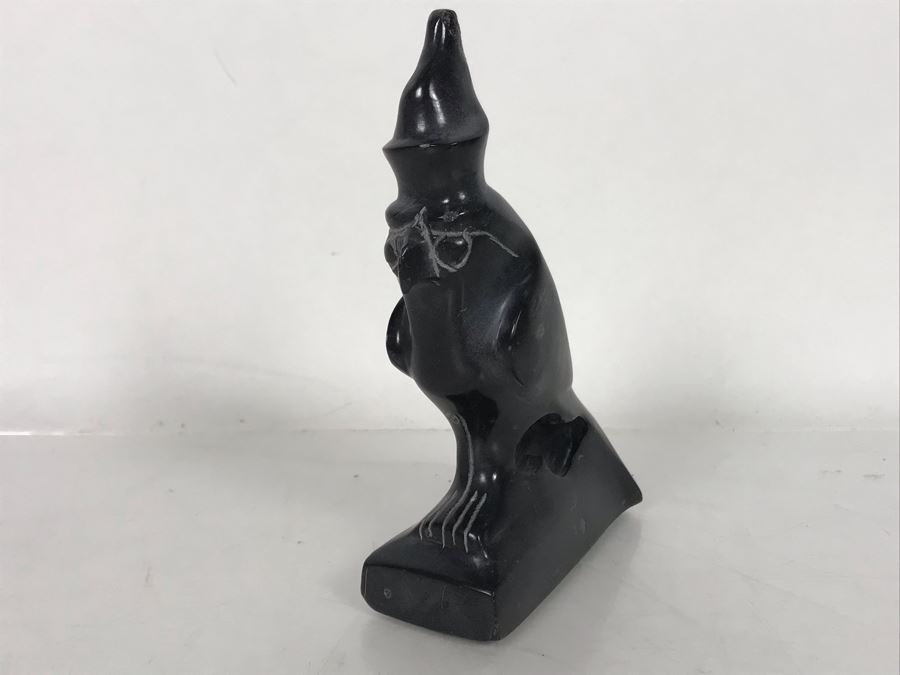 Vintage Carved Stone Egyptian Falcon Bird Sculpture Of God Horus 3.5'W X 1.5'D X 5.5'H [Photo 3]