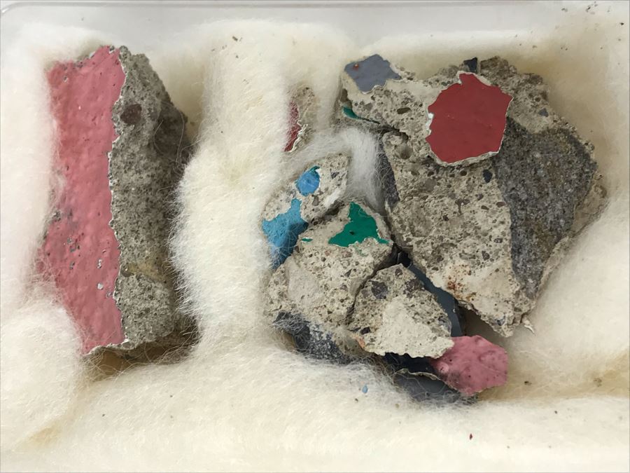Pieces Of The Berlin Wall In Germany With Graffiti Paint Remaining On Rocks [Photo 2]