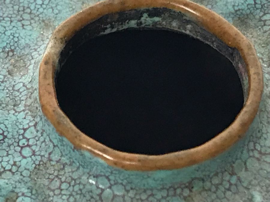 Small Vintage Porcelain Pottery 1.5'H X 2.5'W (Slight Chip In Rim) With Stand [Photo 7]