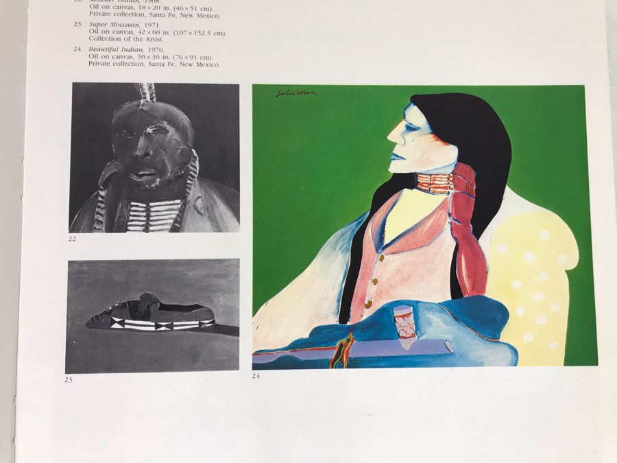 Hand Signed Fritz Scholder First Edition Artist Book Personalized To Jean Klafs 10'W X 11.5'H [Photo 27]