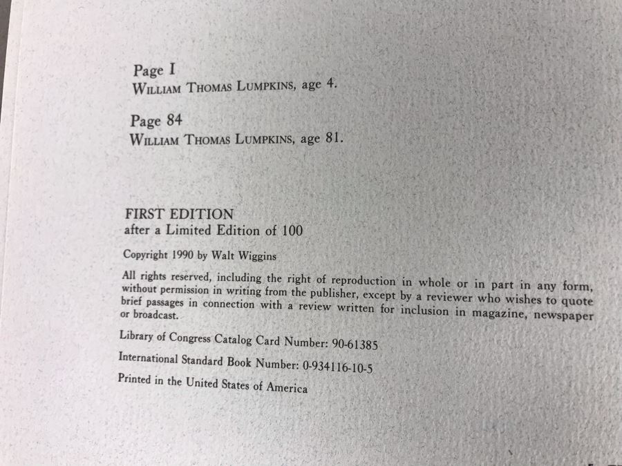 First Edition Artist Book William Lumpkins Pioner Abstract Expressionist By Walt Wiggins [Photo 7]