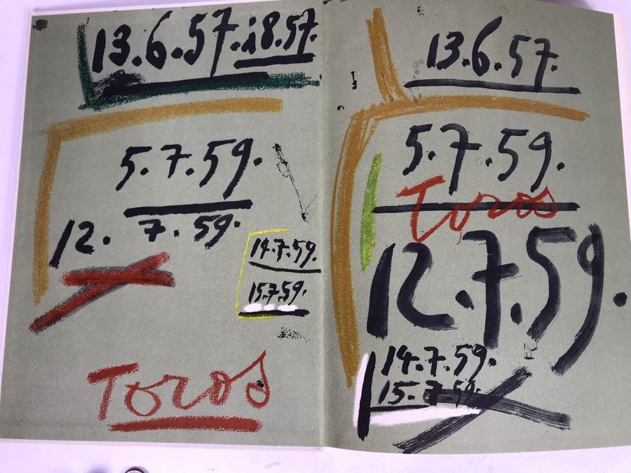 First Edition 1961 Large Coffee Table Artist Book With Sleeve - Picasso: Bulls And Bullfighters By Luis Miguel Dominguin [Photo 5]