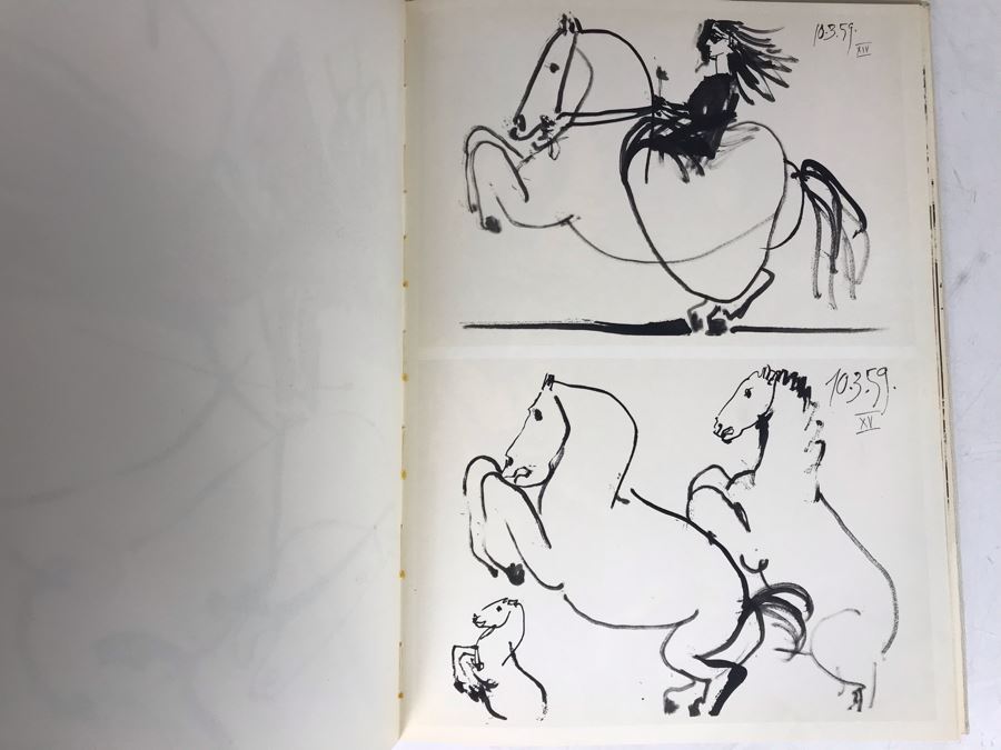 First Edition 1961 Large Coffee Table Artist Book With Sleeve - Picasso: Bulls And Bullfighters By Luis Miguel Dominguin [Photo 15]