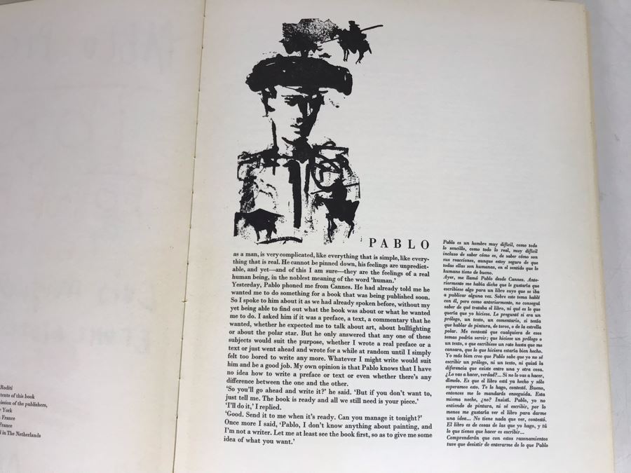 First Edition 1961 Large Coffee Table Artist Book With Sleeve - Picasso: Bulls And Bullfighters By Luis Miguel Dominguin [Photo 8]