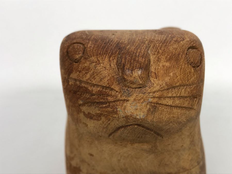 Carved Wooden Figural Rabbit Box 8W X 4D X 5.5H [Photo 5]