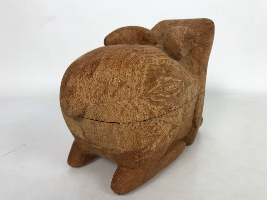 Carved Wooden Figural Rabbit Box 8W X 4D X 5.5H [Photo 8]