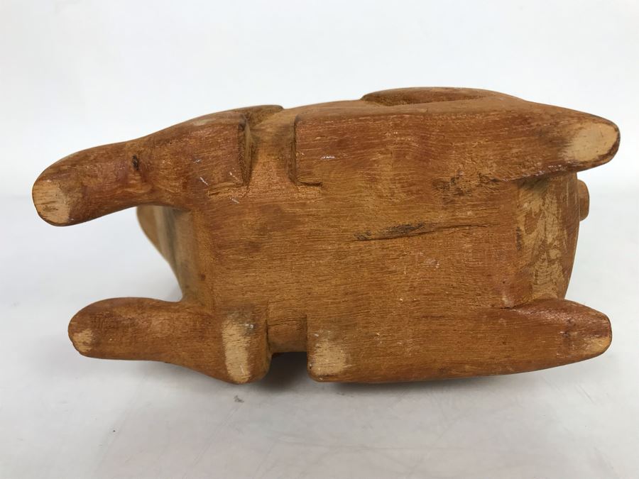 Carved Wooden Figural Rabbit Box 8W X 4D X 5.5H [Photo 10]