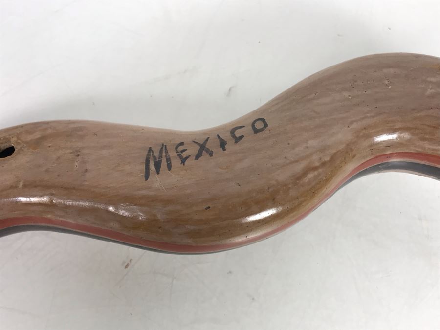 Hand Painted Mexican Pottery Snake 14L [Photo 6]