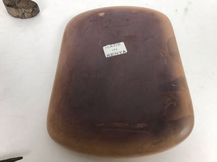 Collection Of African Wooden And Stone Sculptures Including African Fertility Figure Doll [Photo 25]