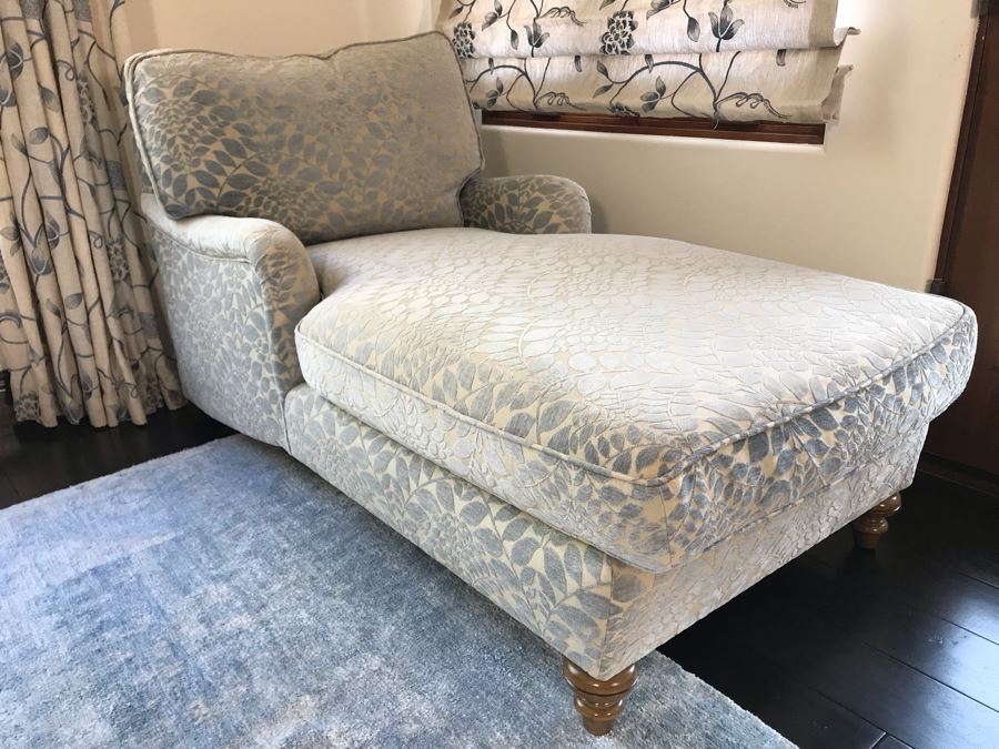 Custom Chaise Lounge Chair With AST Fabric 33D X 63L X 35H (Retails $4,000) [Photo 8]