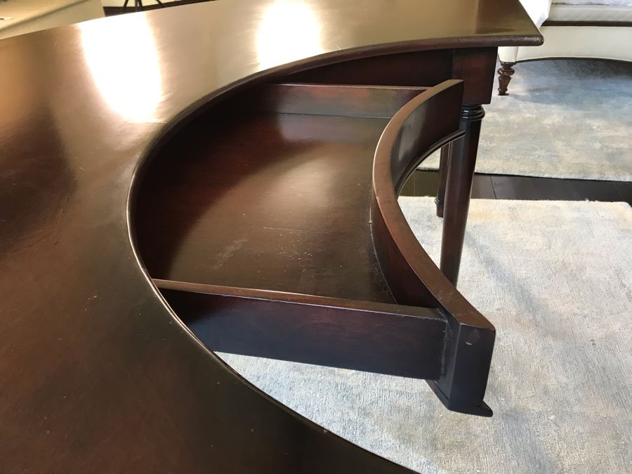 Custom Wooden Demilune Desk 90W X 48D X 30H (Retails $2,500) [Photo 10]