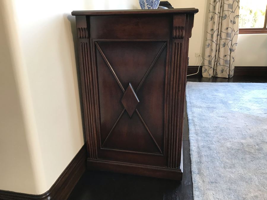 Custom Wooden Office Credenza With Four File Drawers And Center Cabinet Doors (Sold Empty) 68W X 20D X 34H (Retails $3,800) [Photo 5]