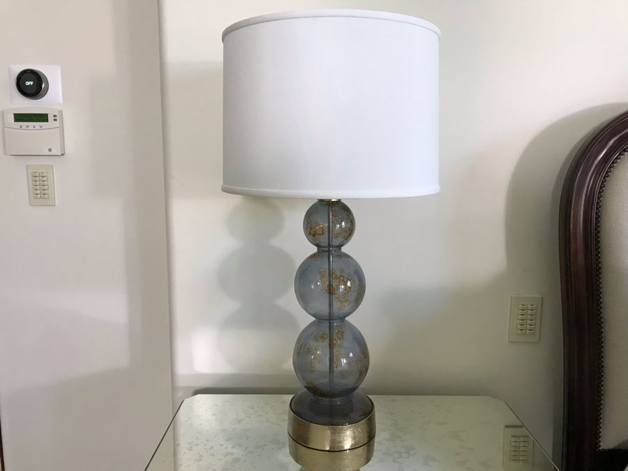 Pair Of Glass Table Lamps 32H (Retails $1,200) [Photo 2]