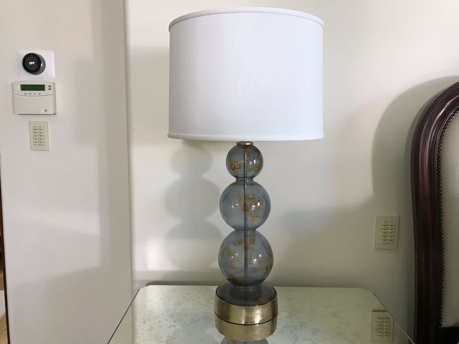 Pair Of Glass Table Lamps 32H (Retails $1,200) [Photo 3]