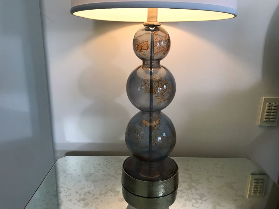Pair Of Glass Table Lamps 32H (Retails $1,200) [Photo 9]