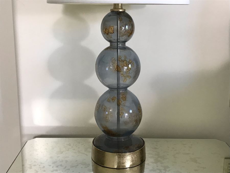 Pair Of Glass Table Lamps 32H (Retails $1,200) [Photo 4]