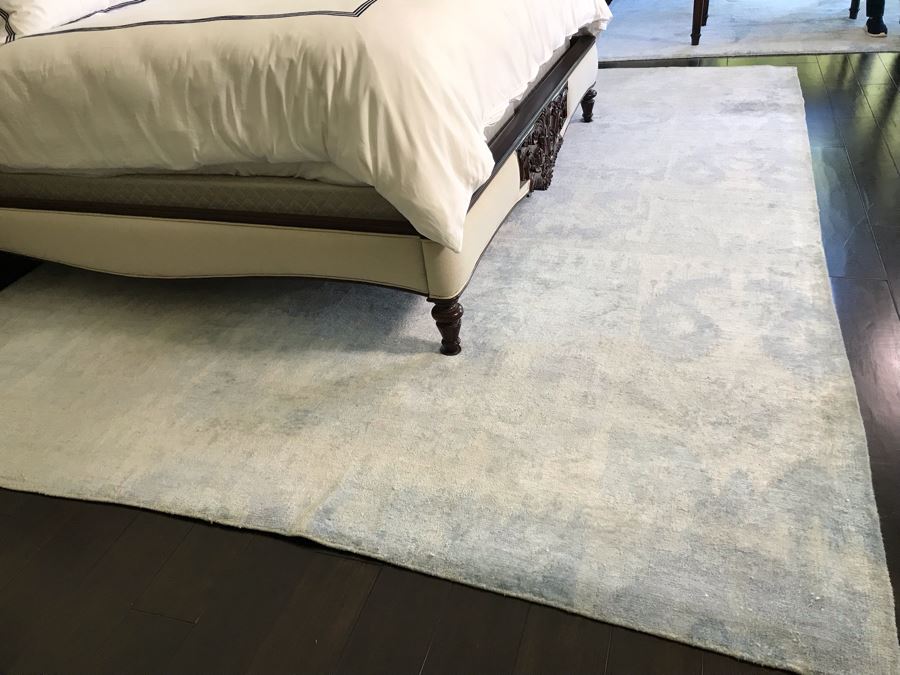 Large Wool Area Rug Bamboo SK IKAT 9'2' X 12'2' (Retails $3,900) [Photo 3]