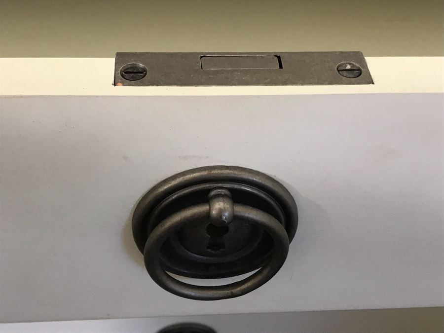 Pair Of Restoration Hardware White Nightstands - Maison Open Nightstand And Lockable 3-Drawer Nightstand With Key 32W X 19D X 28H (Retails $2,000) [Photo 11]