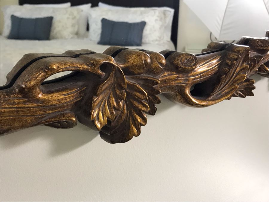 Gold Tone Tree Branch Motif Wall Mirror From Howard Elliot Collection 41W X 32H [Photo 9]