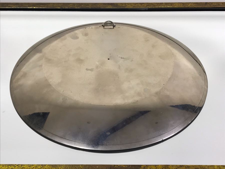 Vintage Etched Brass Indian Plate With Stand 11.5R [Photo 7]