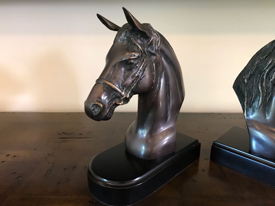 Metal Horse Head Bookends 7W X 4D X 9.5H [Photo 5]