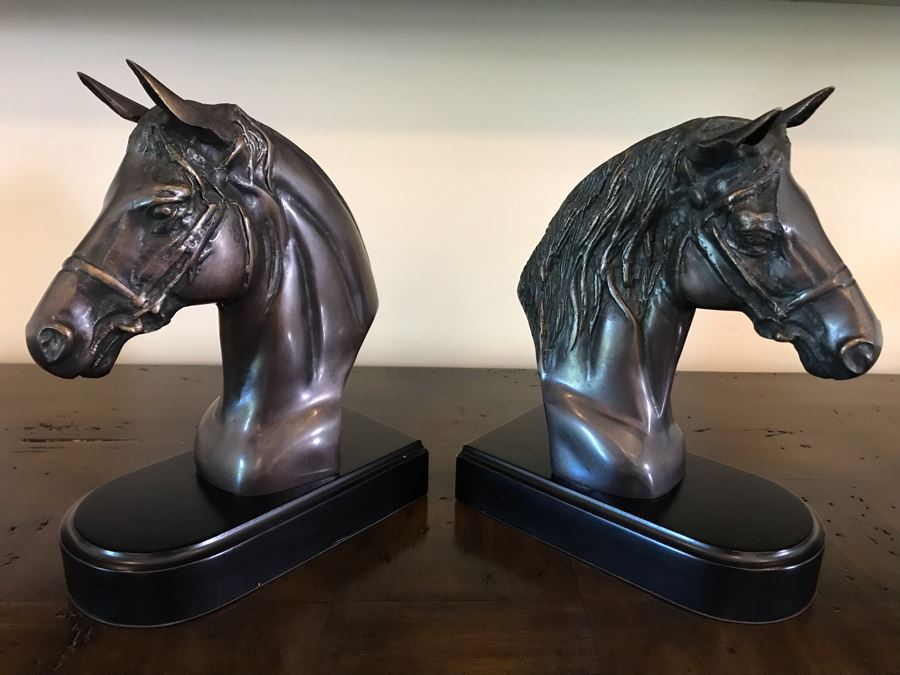 Metal Horse Head Bookends 7W X 4D X 9.5H [Photo 4]