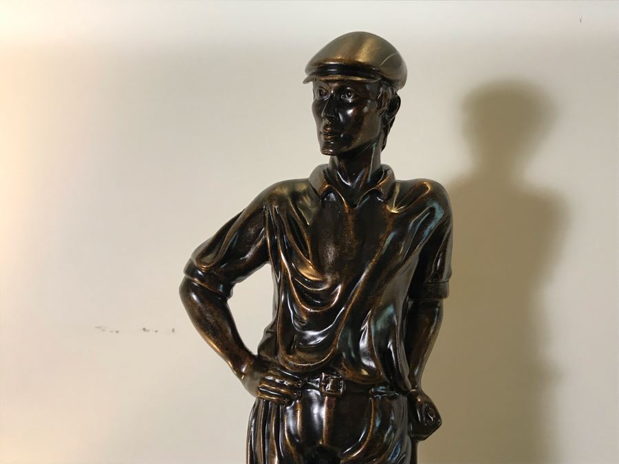 Pair Of Resin Golfer Sculptures 16H [Photo 4]