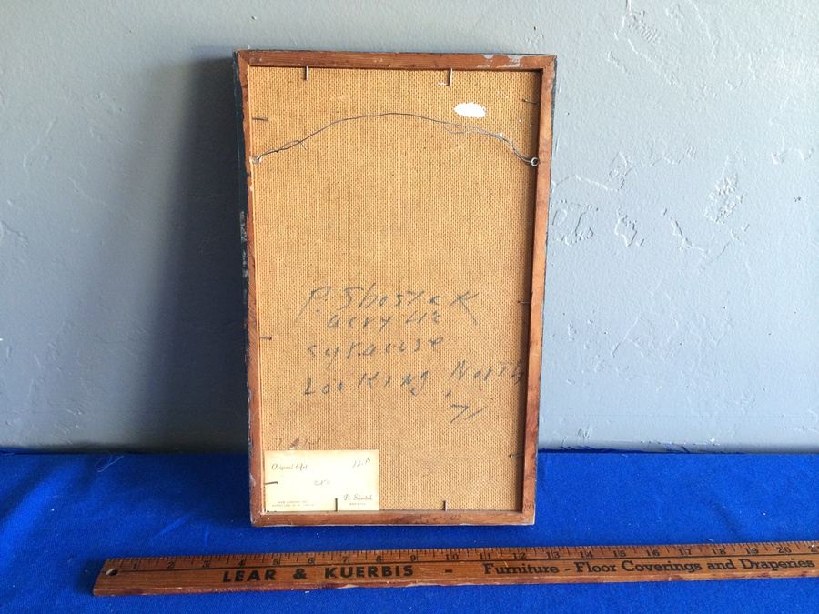 Original Acrylic Painting - P. Shostak - Syracuse Looking North 1971 [Photo 5]