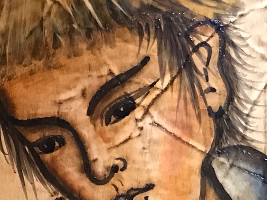 Large Asian Painting Print On Board 48W X 60H [Photo 16]