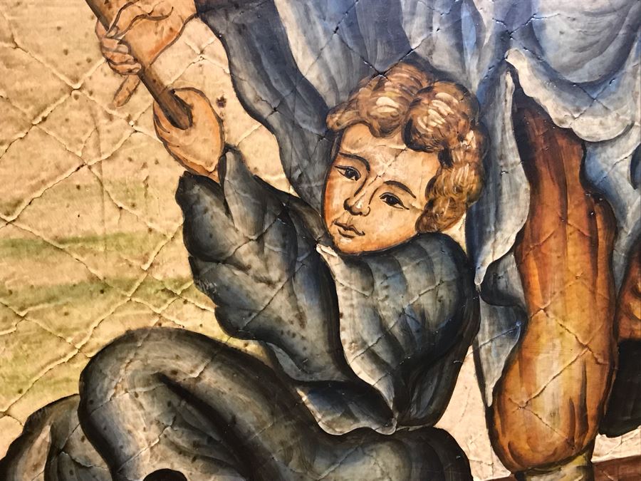 Large Asian Painting Print On Board 48W X 60H [Photo 14]