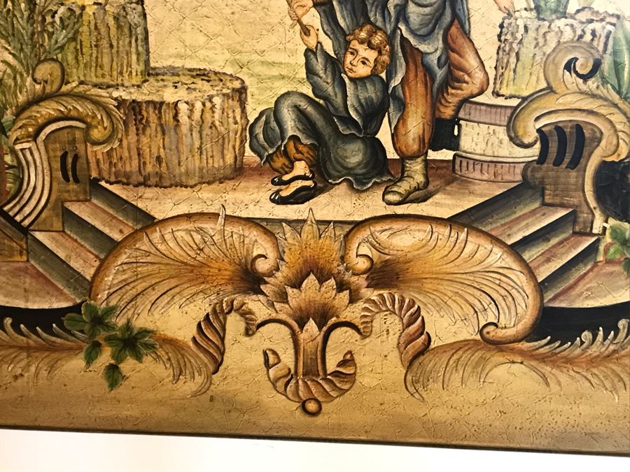 Large Asian Painting Print On Board 48W X 60H [Photo 10]