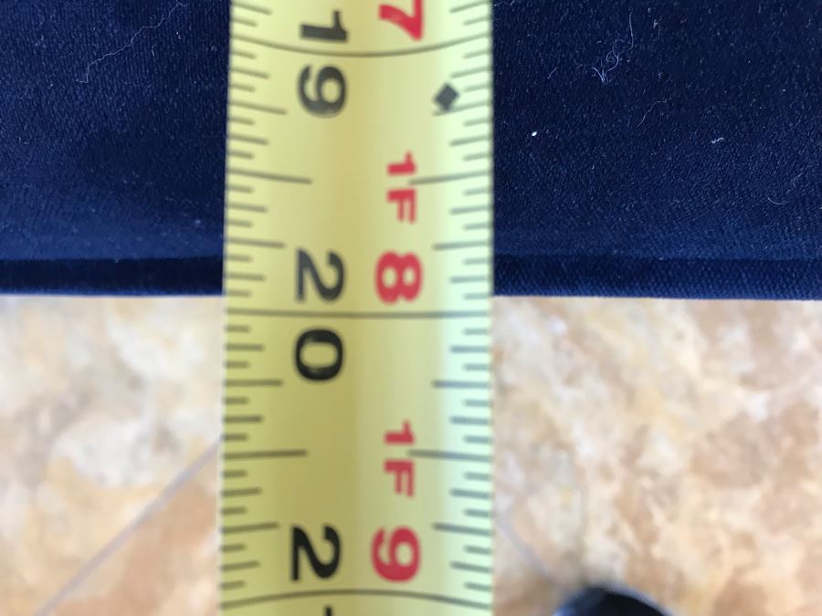 Blue Velvet Bench With Brass Nailhead Trim From Frontgate 61W X 20D X 19H (Retails $700) [Photo 11]