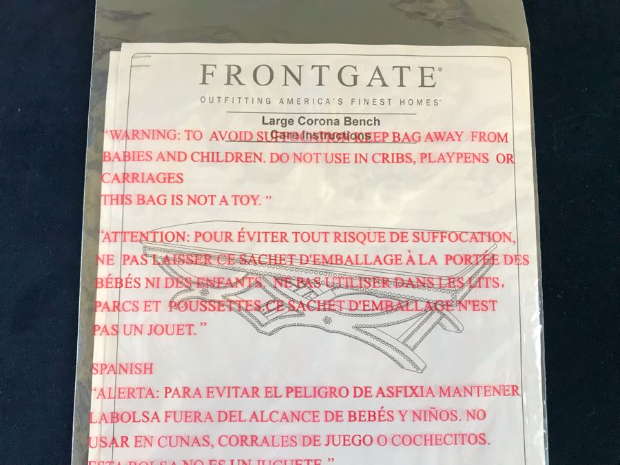 Blue Velvet Bench With Brass Nailhead Trim From Frontgate 61W X 20D X 19H (Retails $700) [Photo 9]