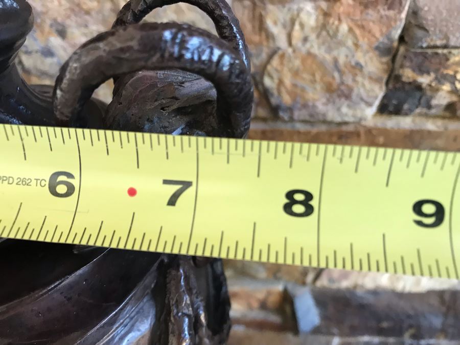 Pair Of Bronze Footed Rams Head Urns From Maitland-Smith 7.5W X 18H (Retails $930 For Pair) [Photo 20]