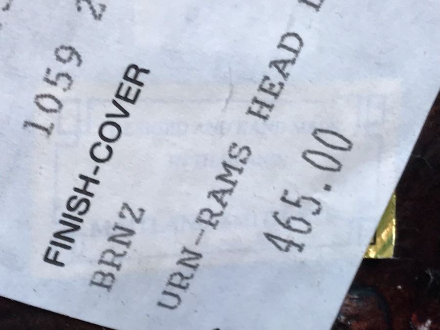 Pair Of Bronze Footed Rams Head Urns From Maitland-Smith 7.5W X 18H (Retails $930 For Pair) [Photo 18]