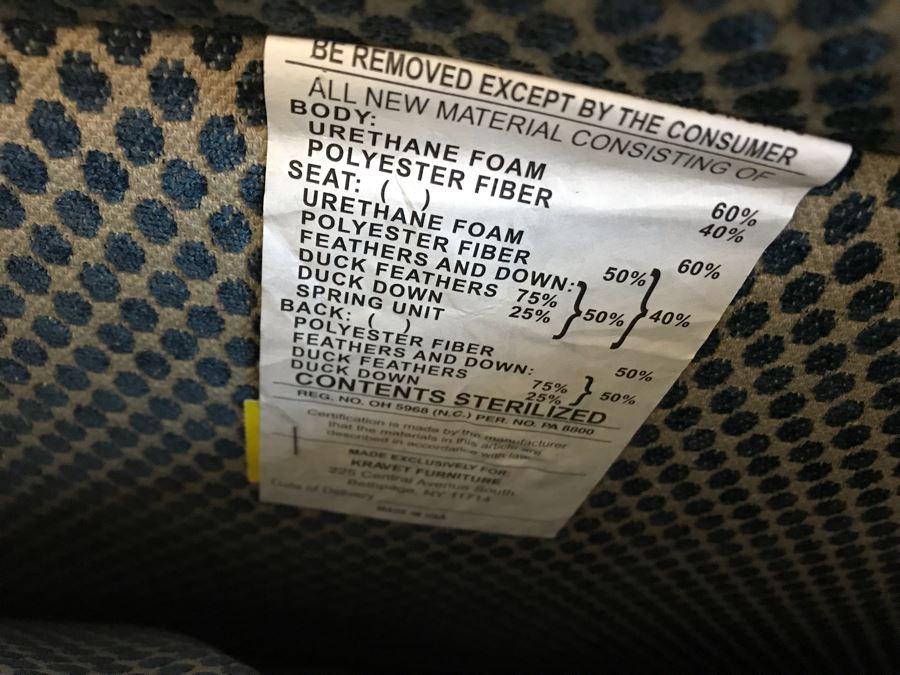 Kravet Furniture Sectional Sofa With Two Chaise Lounges, Brass Nailhead Trim And Six Throw Pillows - Spring Blend Down Seats 153W X 68D X 39H (Retails $17,000) [Photo 16]