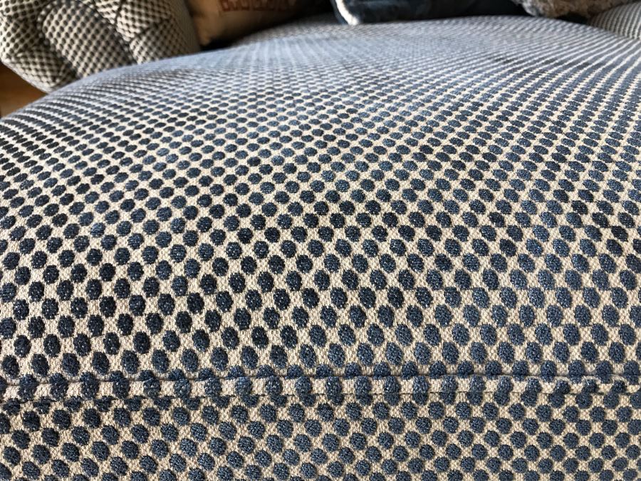 Kravet Furniture Sectional Sofa With Two Chaise Lounges, Brass Nailhead Trim And Six Throw Pillows - Spring Blend Down Seats 153W X 68D X 39H (Retails $17,000) [Photo 6]