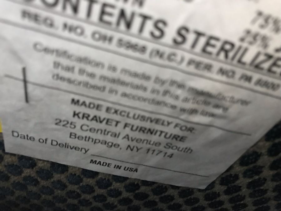 Kravet Furniture Sectional Sofa With Two Chaise Lounges, Brass Nailhead Trim And Six Throw Pillows - Spring Blend Down Seats 153W X 68D X 39H (Retails $17,000) [Photo 17]