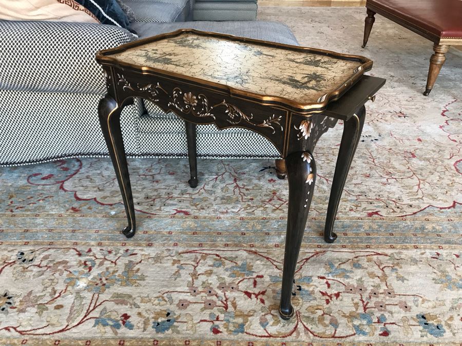 Ardley Hall Asian Side Table With Drawer 25W X 16D X 25H [Photo 1]