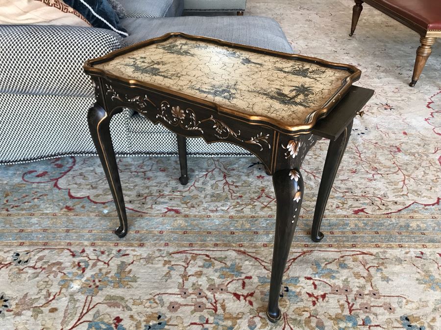 Ardley Hall Asian Side Table With Drawer 25W X 16D X 25H [Photo 2]